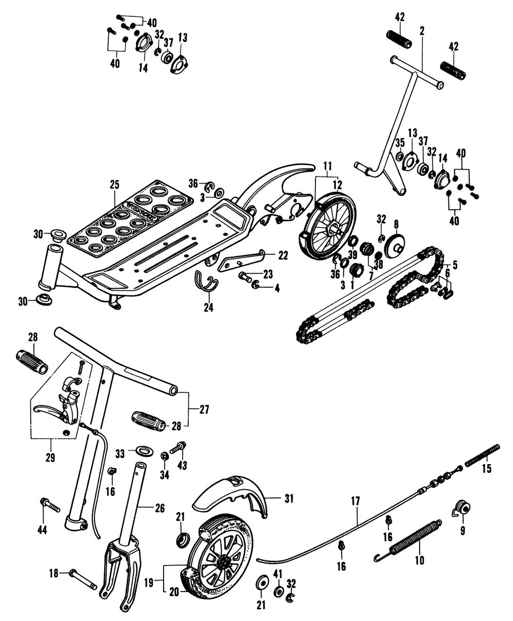 Honda Kick 'N Go RT100 RT200 RT700 Parts List Catalog Manual 