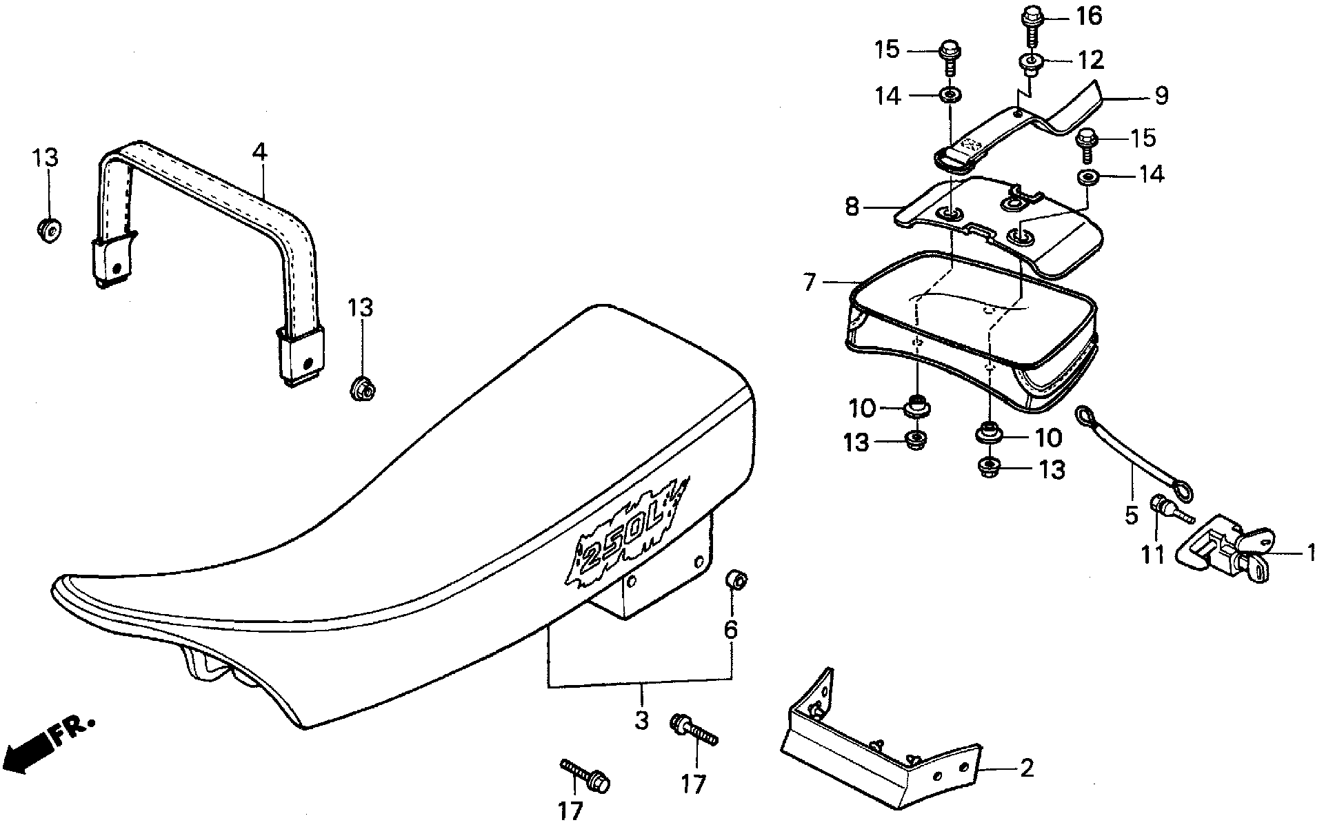 Honda 83502-KN5-670 PLATE  TAIL BAG