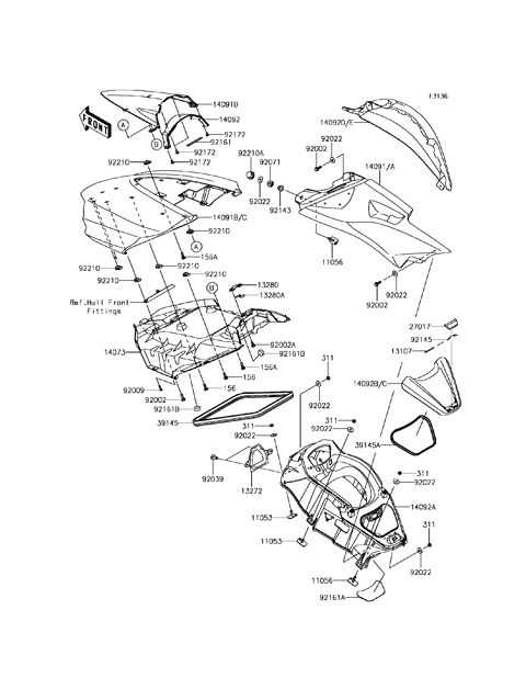 2014 Kawasaki Watercraft Parts Finder Diagrams | Ridersville Cycle 