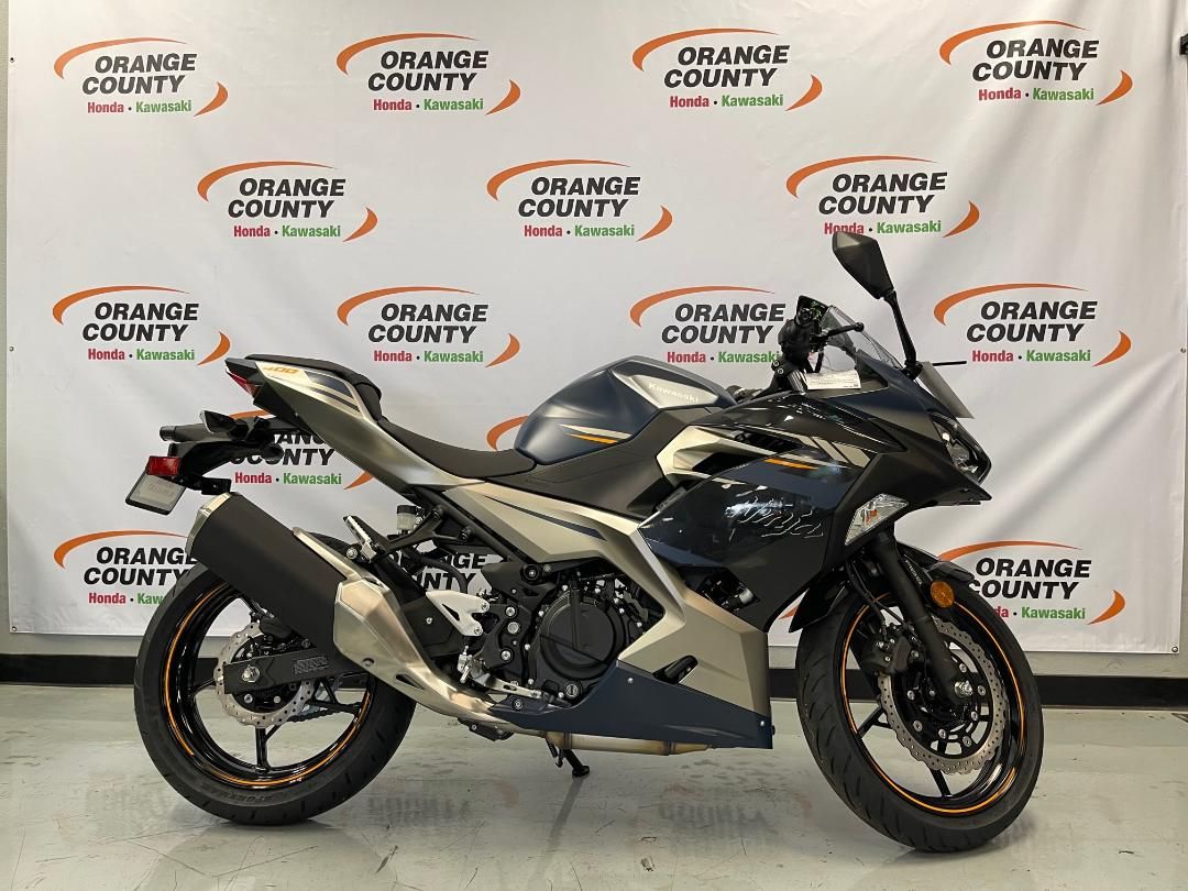 New 2023 Kawasaki Ninja 400 | Motorcycles In Orange Ca | 13639M Metallic  Magnetic Dark Gray / Metallic Matte Twilight Blue