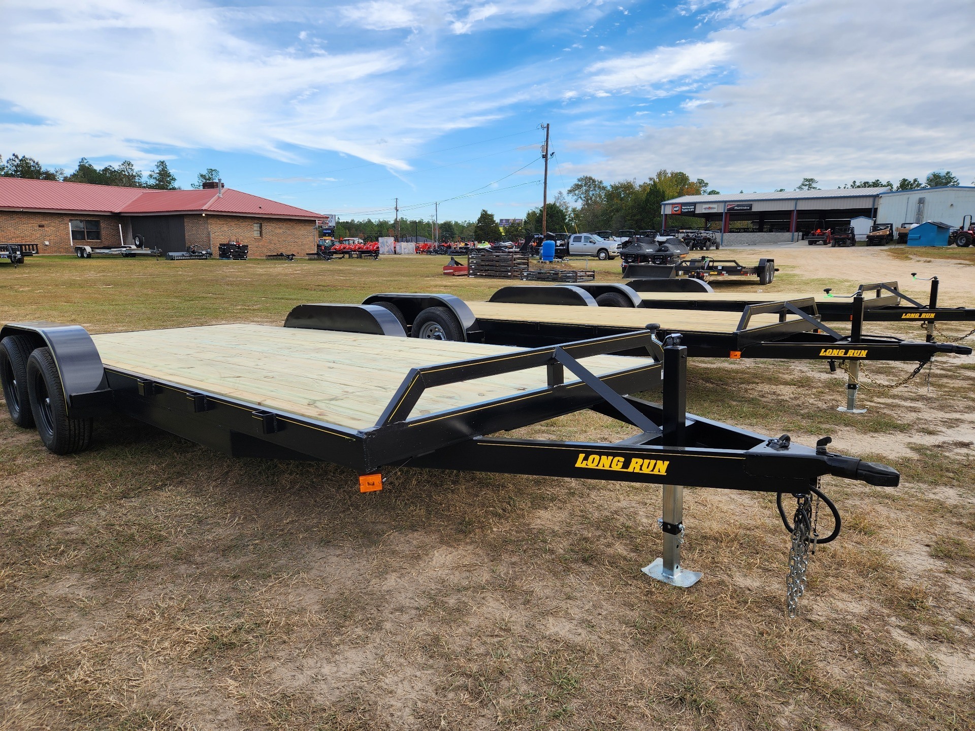 New 2024 Ranchland Trailers 7x20 Car Hauler, 7K, Slide in Ramps, Brakes