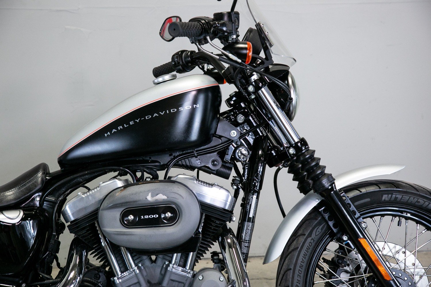 Used 2008 Harley Davidson Sportster 1200 Nightster Motorcycles In Sacramento Ca Har419293 Two Tone Suede Blue Pearl Vivid Black