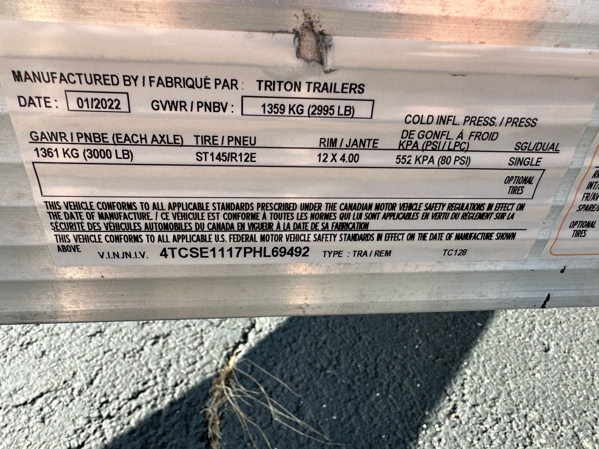 2023 Triton Trailers TC128-12E in Roscoe, Illinois - Photo 2
