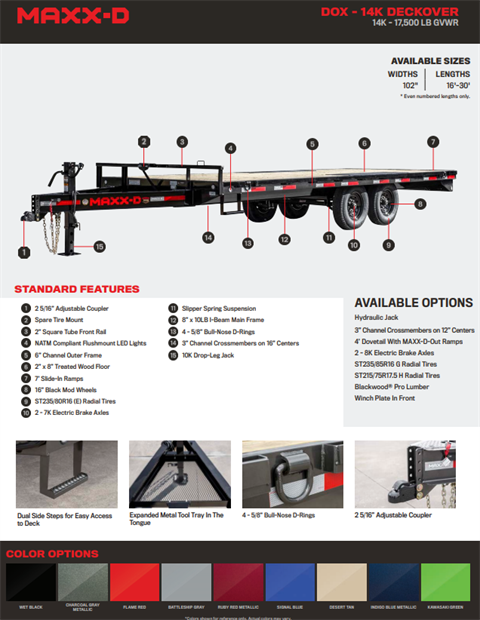 2024 MAXX-D TRAILERS 8.5X22 16K I-Beam Deckover DOX in Elk Grove, California