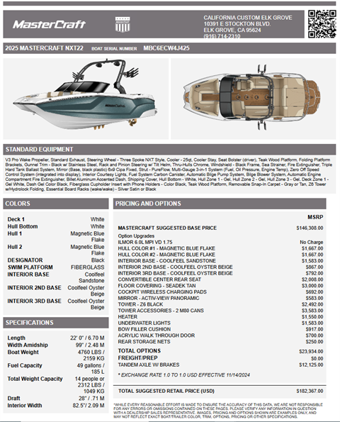 2025 Mastercraft NXT22 in Elk Grove, California - Photo 4