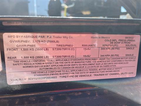 2023 PJ Trailers 83 in. Tandem Axle Channel Utility (UL) 14 ft. in Elk Grove, California - Photo 6