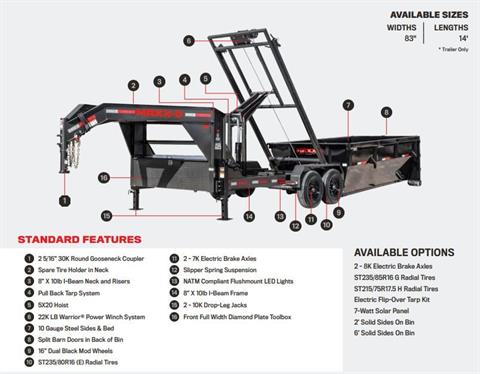 2024 MAXX-D TRAILERS 7x14 DUMP ROX ROLL OFF BP TRAILER ONLY 14K in Elk Grove, California - Photo 8