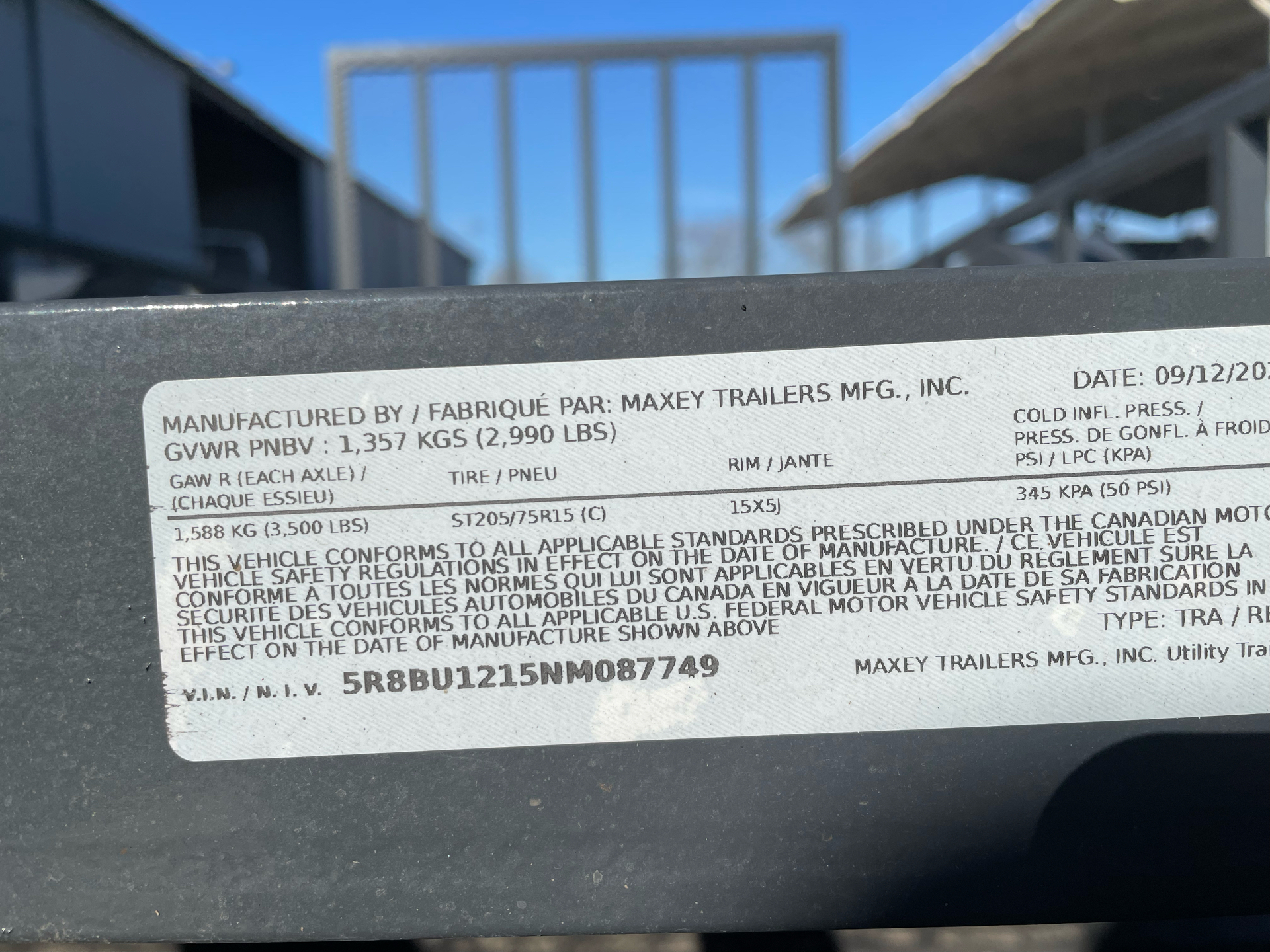 2022 MAXX-D TRAILERS  12' X 77" ANGLE SINGLE AXLE UTILITY S3X in Rocklin, California - Photo 8