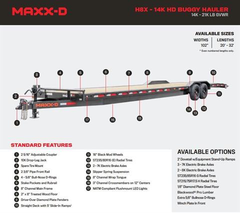 2024 MAXX-D TRAILERS 8.5X24 -14K HD BUGGY HAULER H8X in Merced, California - Photo 15