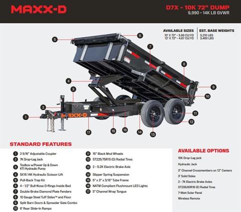 2024 MAXX-D TRAILERS 6X12X3 - 10K DUMP D7X in Merced, California - Photo 14