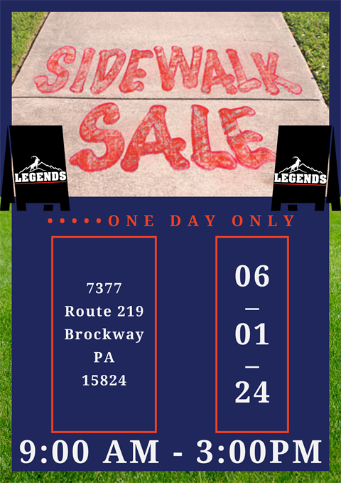 Brockway Side Walk Sale