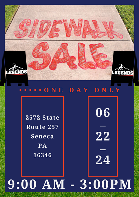 Seneca Side Walk Sale