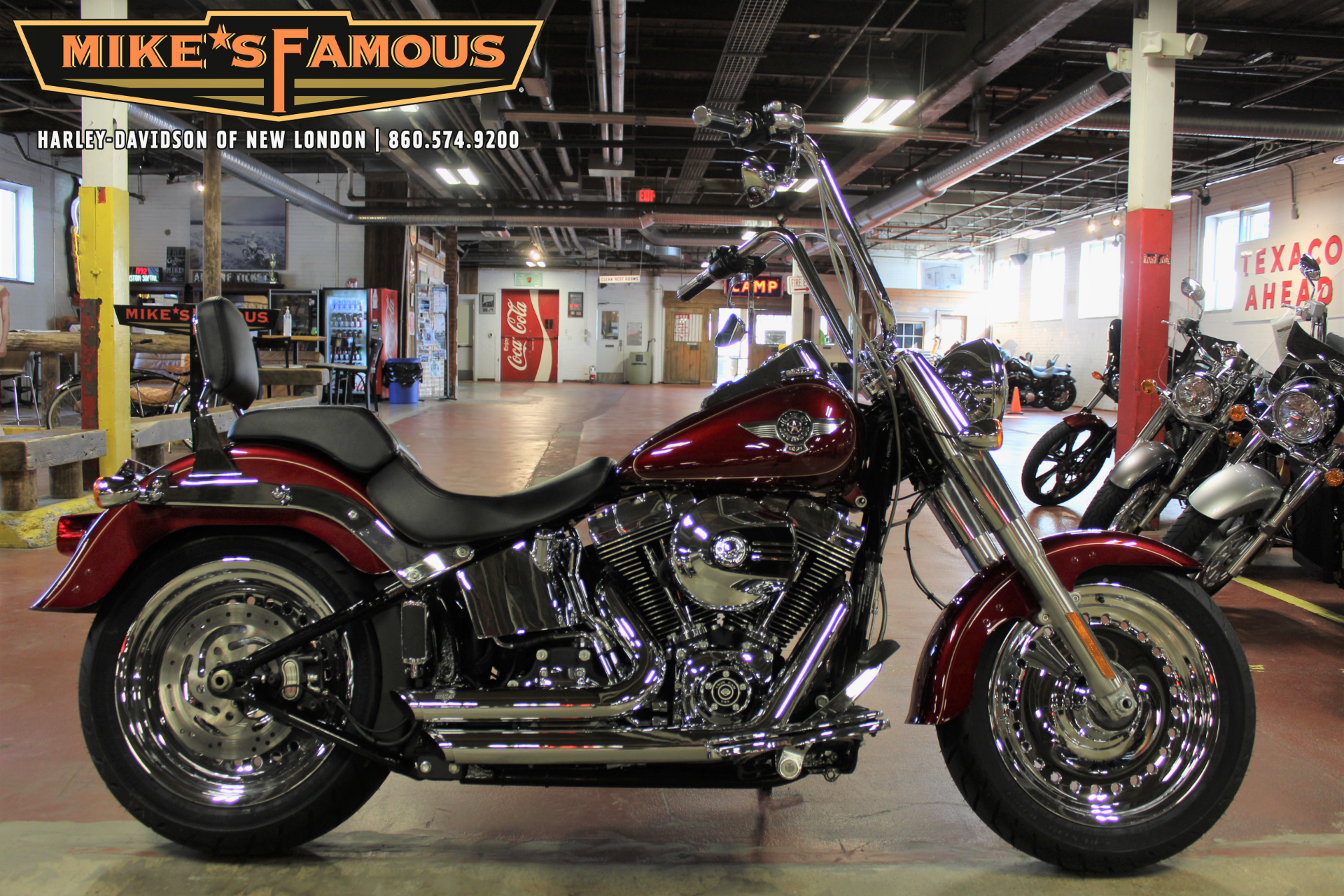Used 2016 Harley Davidson Fat Boy Velocity Red Sunglo Motorcycles In New London Ct T17953