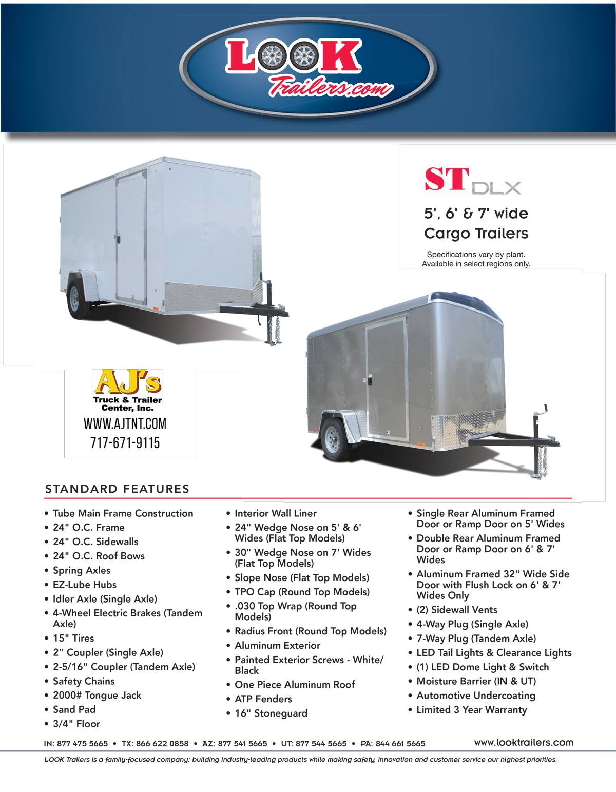 2023 Look Trailers 7X16 STDLX Cargo Trailer Double Door +6 in Harrisburg, Pennsylvania - Photo 9