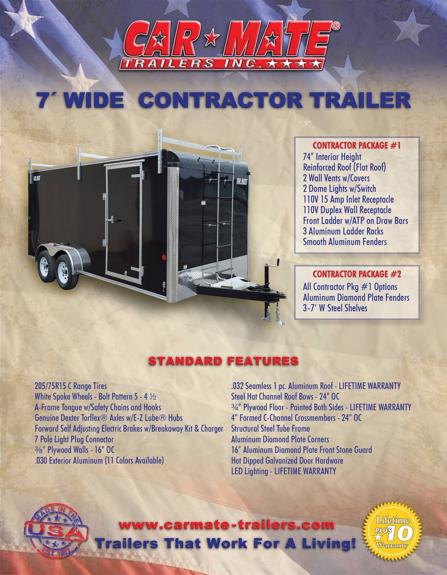 New Car Mate Trailers Contractor Trailer Package #2 | Trailers in