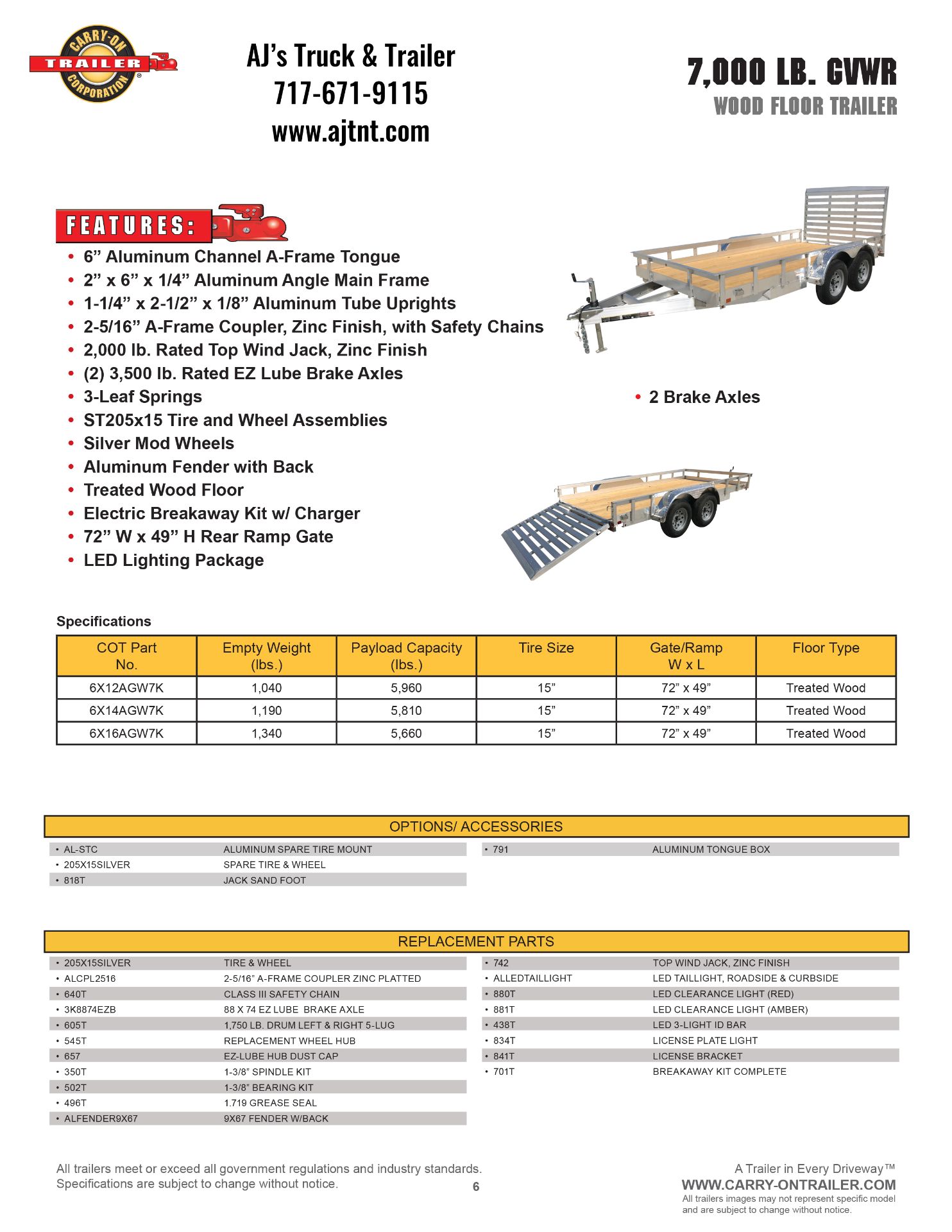 2024 Carry-On Trailers 6x12 AGW Aluminum Utility Trailer 7K in Harrisburg, Pennsylvania - Photo 11