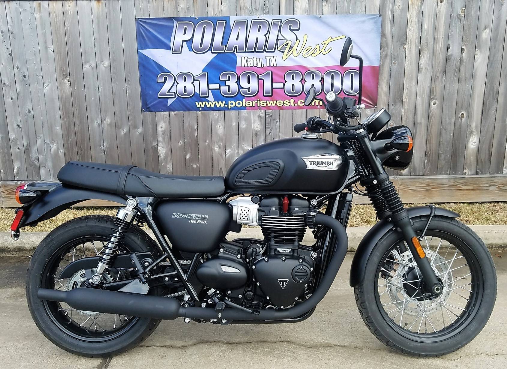 New 2019 Triumph Bonneville T100 Black Motorcycles in Katy, TX | Stock ...