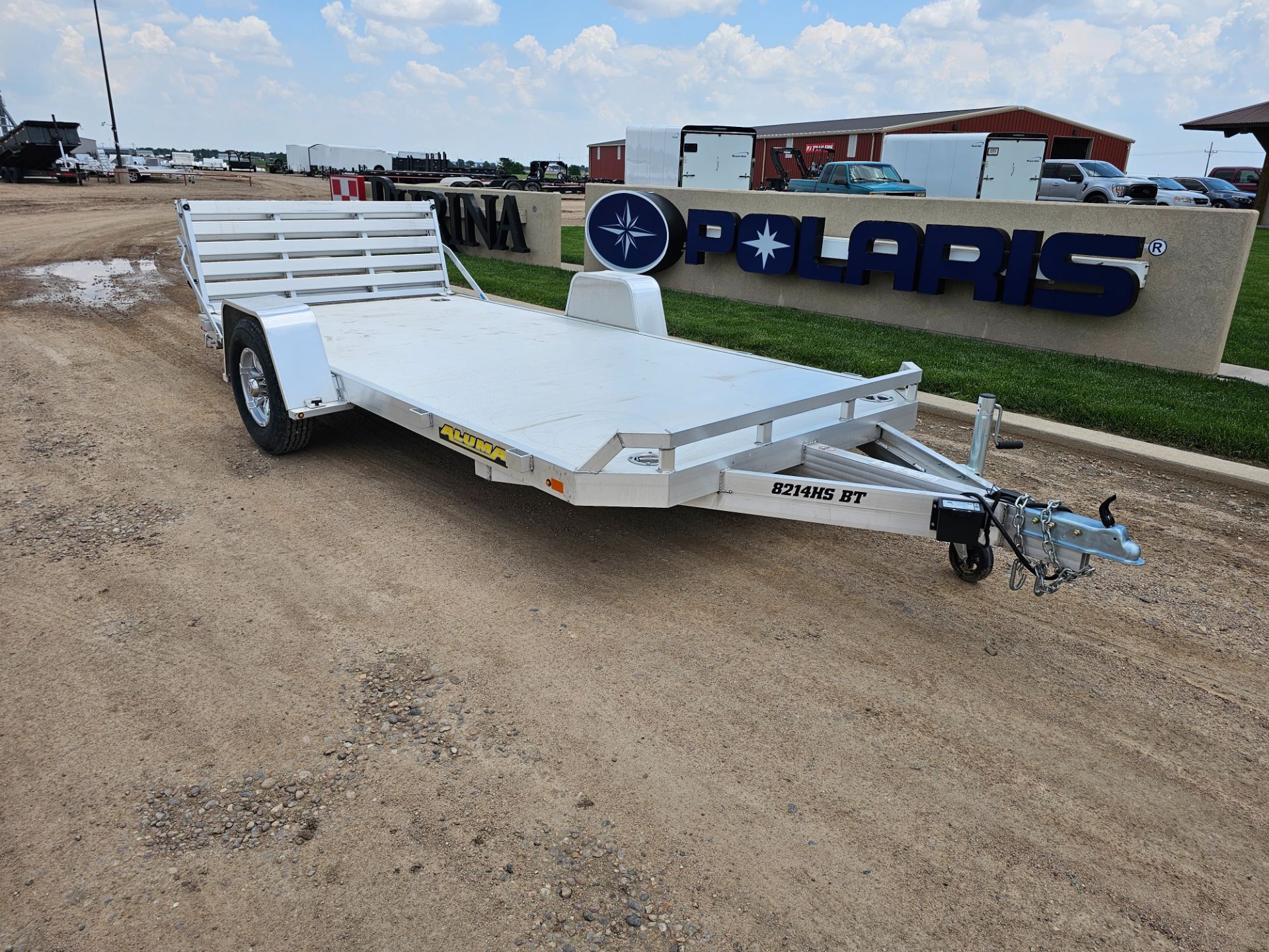 2024 ALUMA 8214 Heavy Single Axle Electric Brakes BiFold Tailgate  Front Rail Std 5K RTD 15" Aluminum Wheels in Montezuma, Kansas - Photo 7