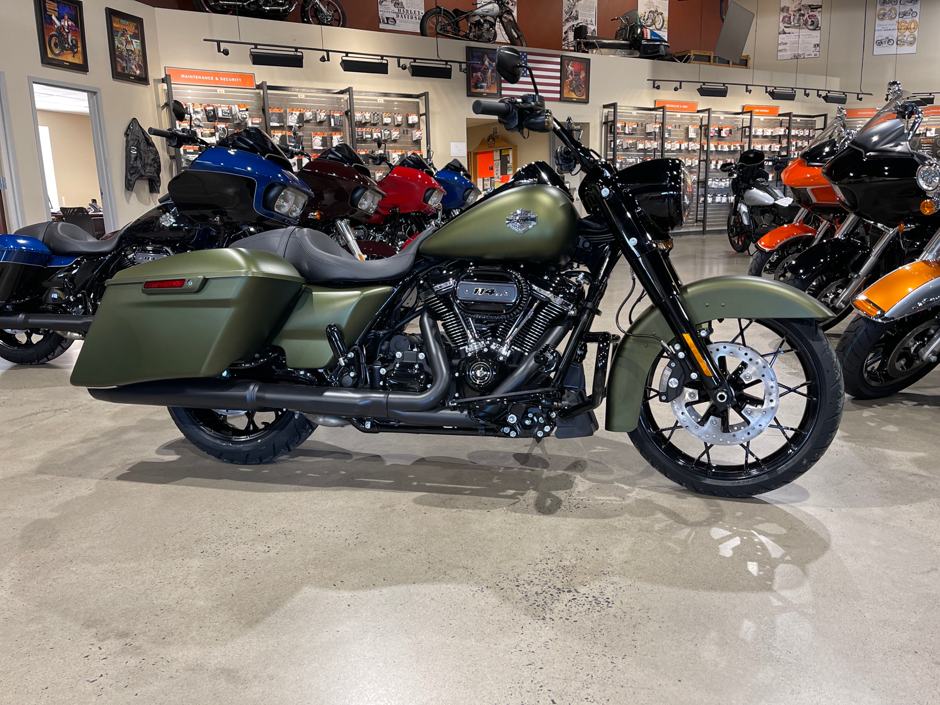 New 22 Harley Davidson Road King Special Mineral Green Denim Motorcycles In New York Mills Ny Nb