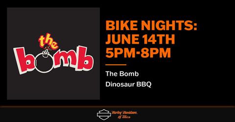 H-D Utica Bike Night with The Bomb and Dinosaur BBQ