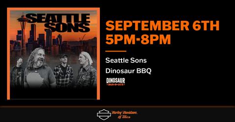 H-D Utica Bike Night with Seattle Sons and Dinosaur BBQ