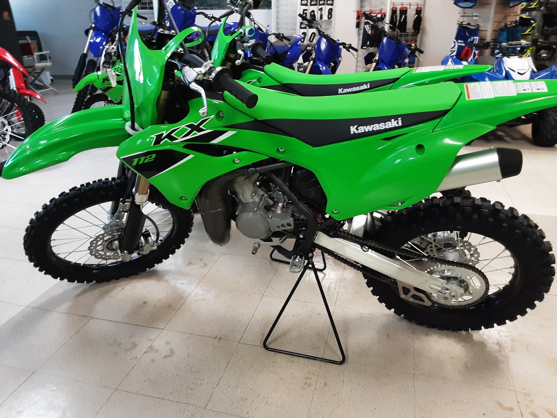 New 2023 Kawasaki KX 112 Motorcycles in Starkville MS KM4762 Lime Green