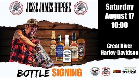 Jesse James Dupree Whiskey Bottle Signing & Ride