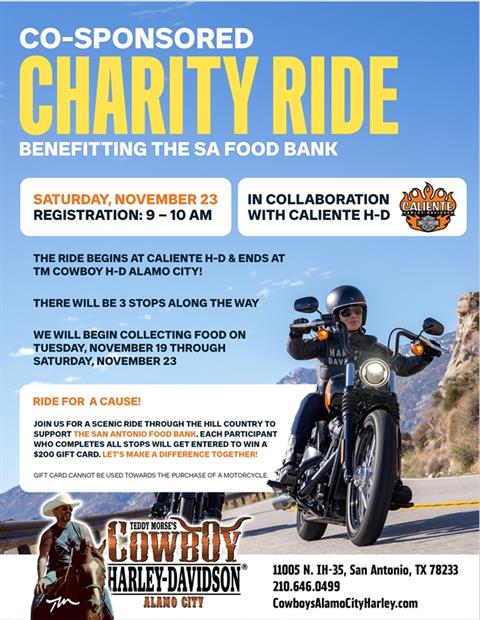 Co-Sponsored Charity Ride 