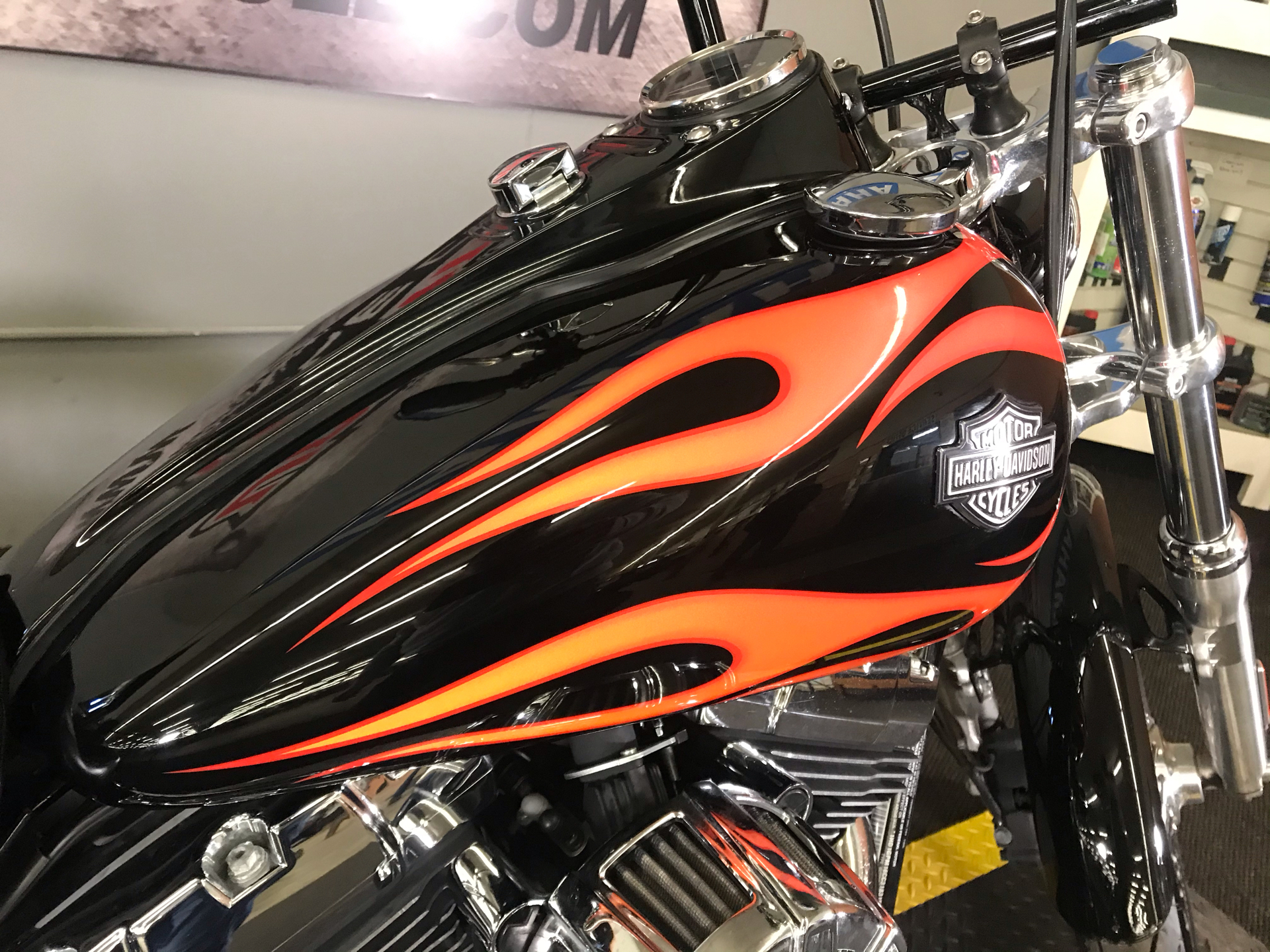 Used 2012 Harley Davidson Dyna Wide Glide Motorcycles In Tyrone Pa 318315 Vivid Black With Flame Graphics