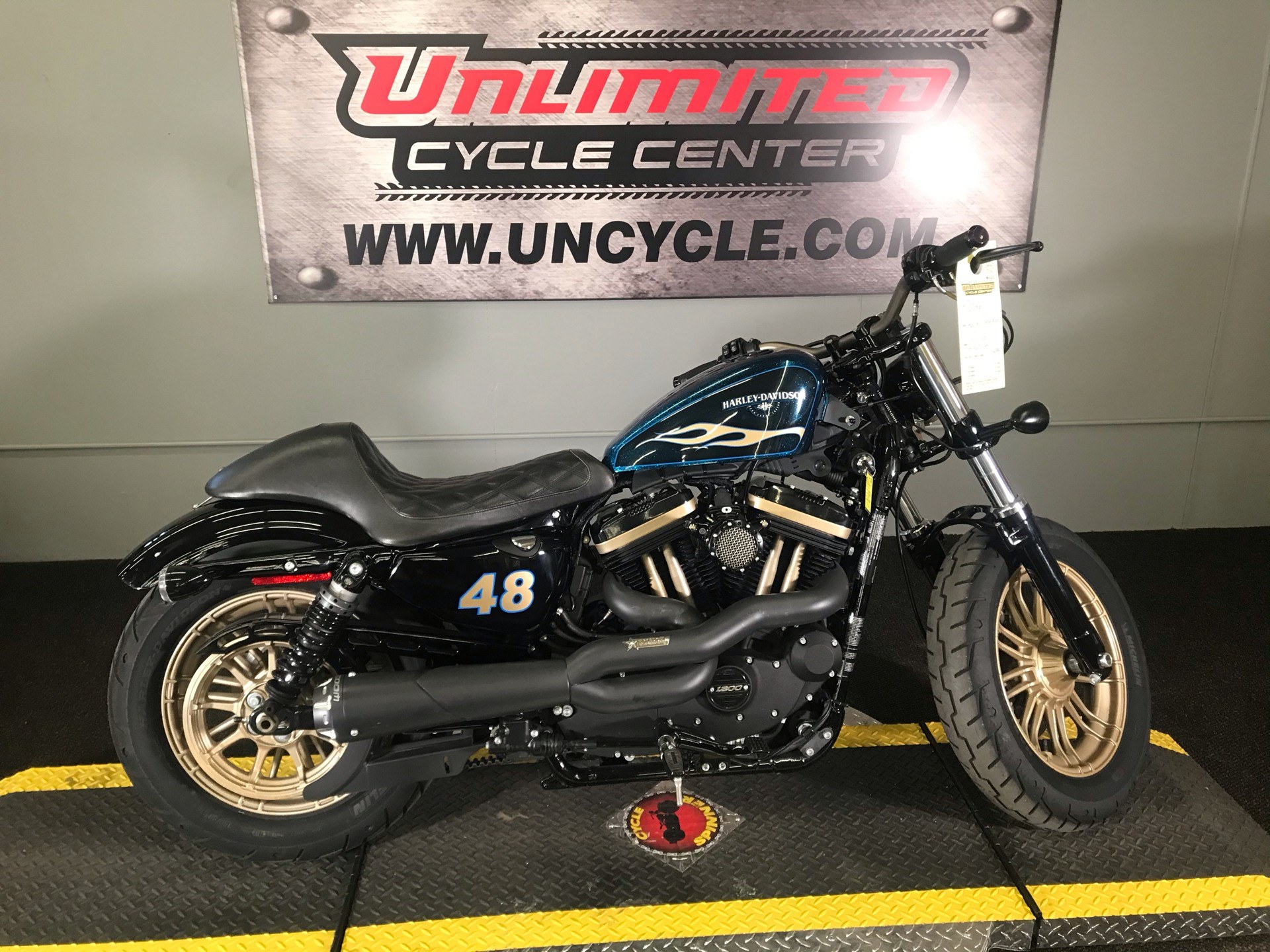 Used 2016 Harley Davidson Forty Eight Motorcycles In Tyrone Pa 412562 Hard Candy Cancun Blue Flake