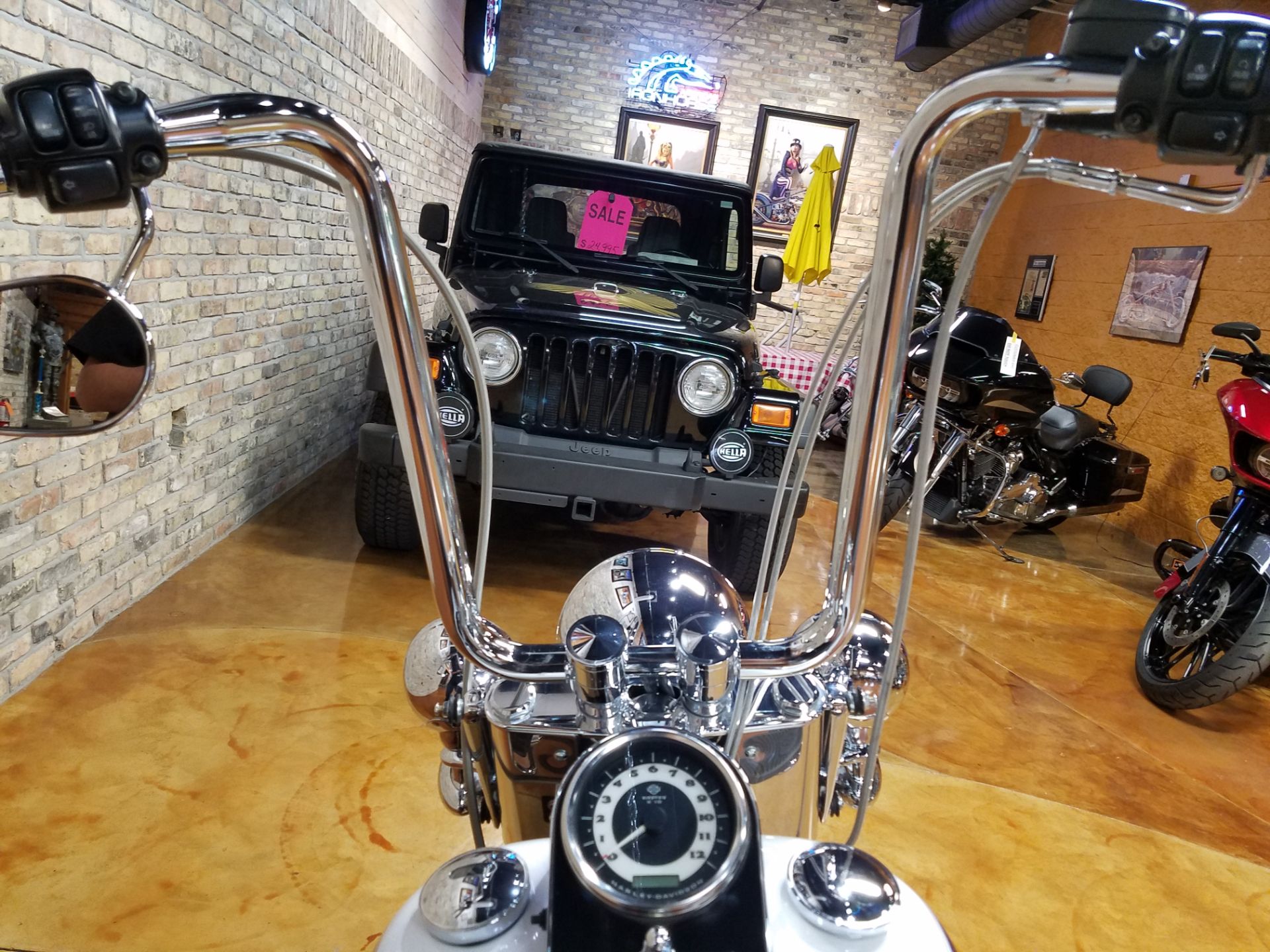 Used 2006 Harley Davidson Softail Deluxe Motorcycles In Big Bend Wi 4397 Two Tone Glacier White Deep Cobalt