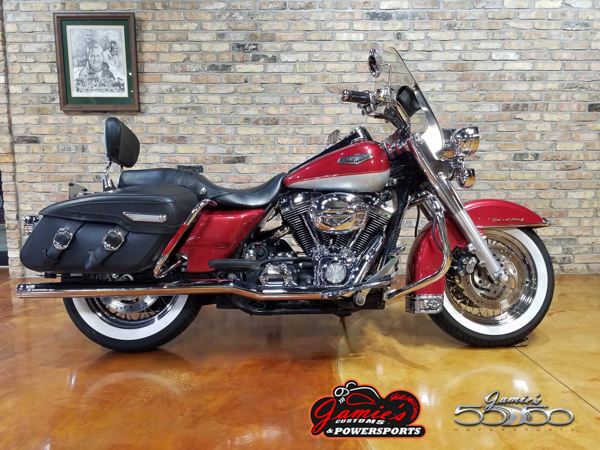 Used 2005 Harley Davidson Flhrci Road King Classic Motorcycles In Big Bend Wi 4322 Two Tone Sierra Red Pearl Brilliant Silver Pearl