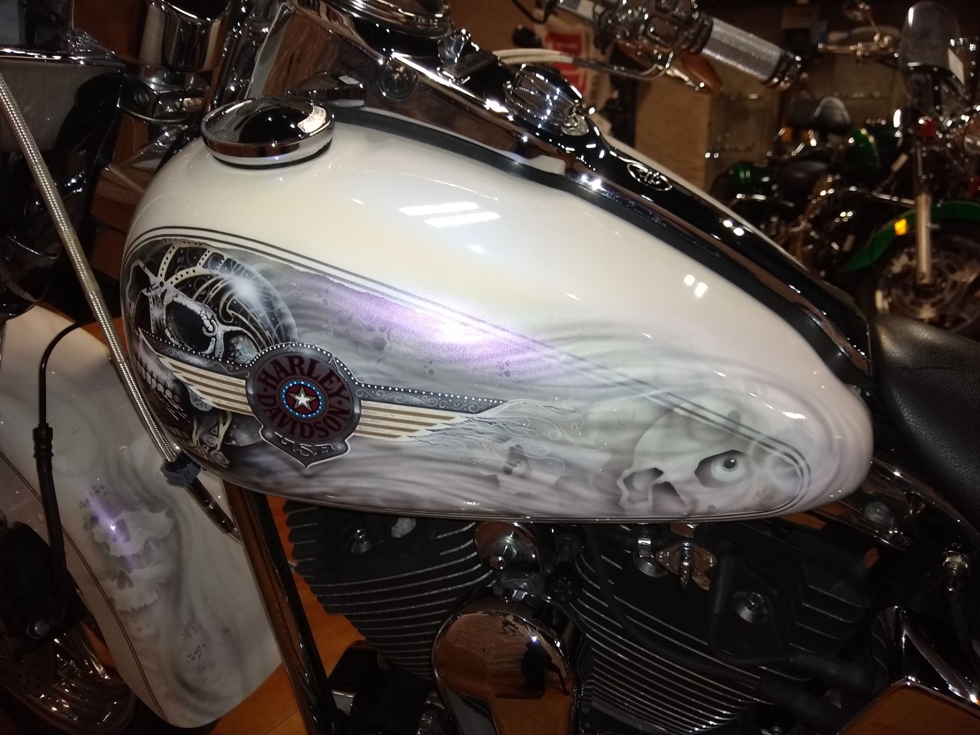 1 Indian Motorcycle Chopper Advertising Glass Marble 