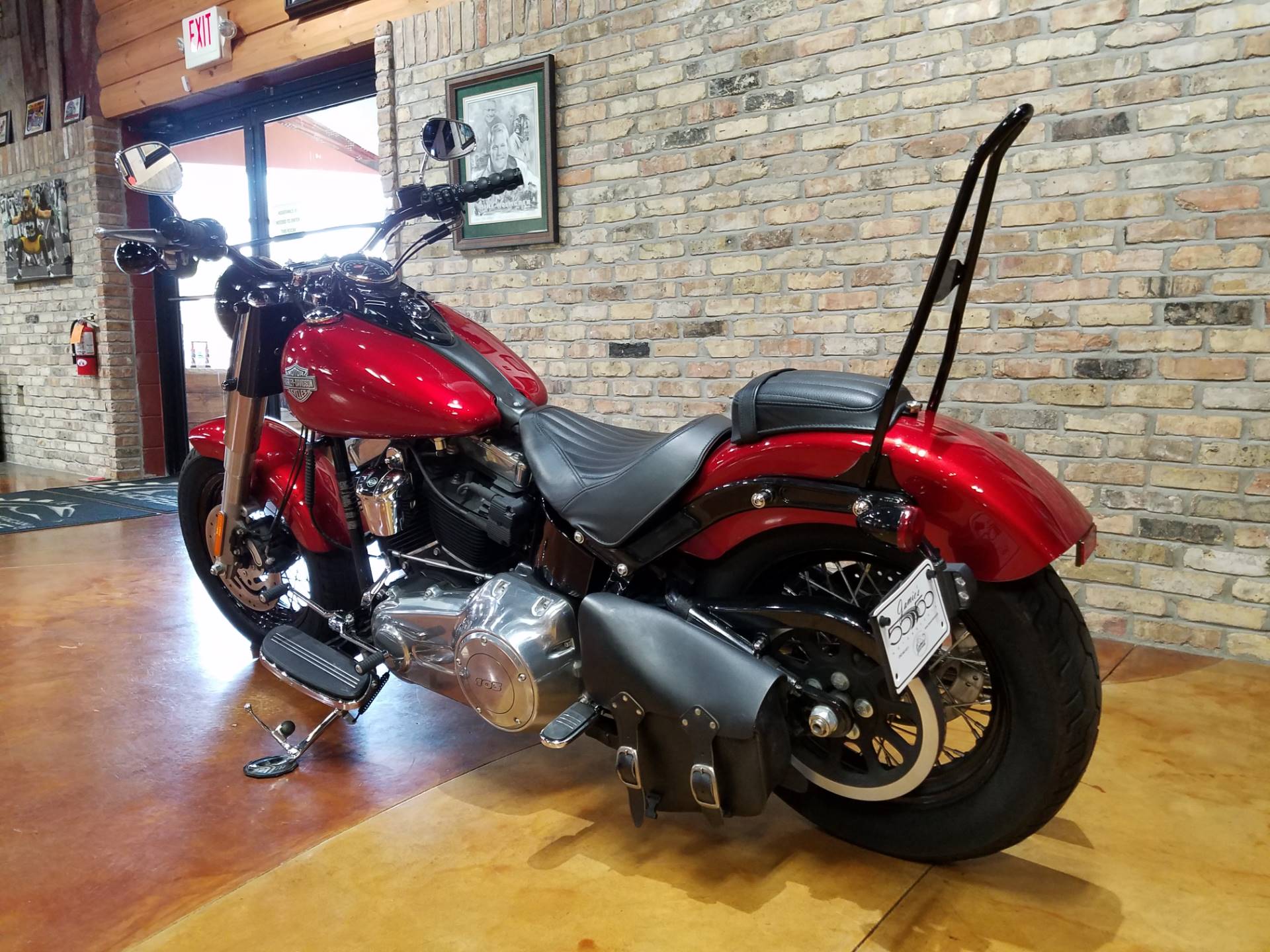 Used 2013 Harley Davidson Softail Slim Motorcycles In Big Bend Wi 4263j Ember Red Sunglo