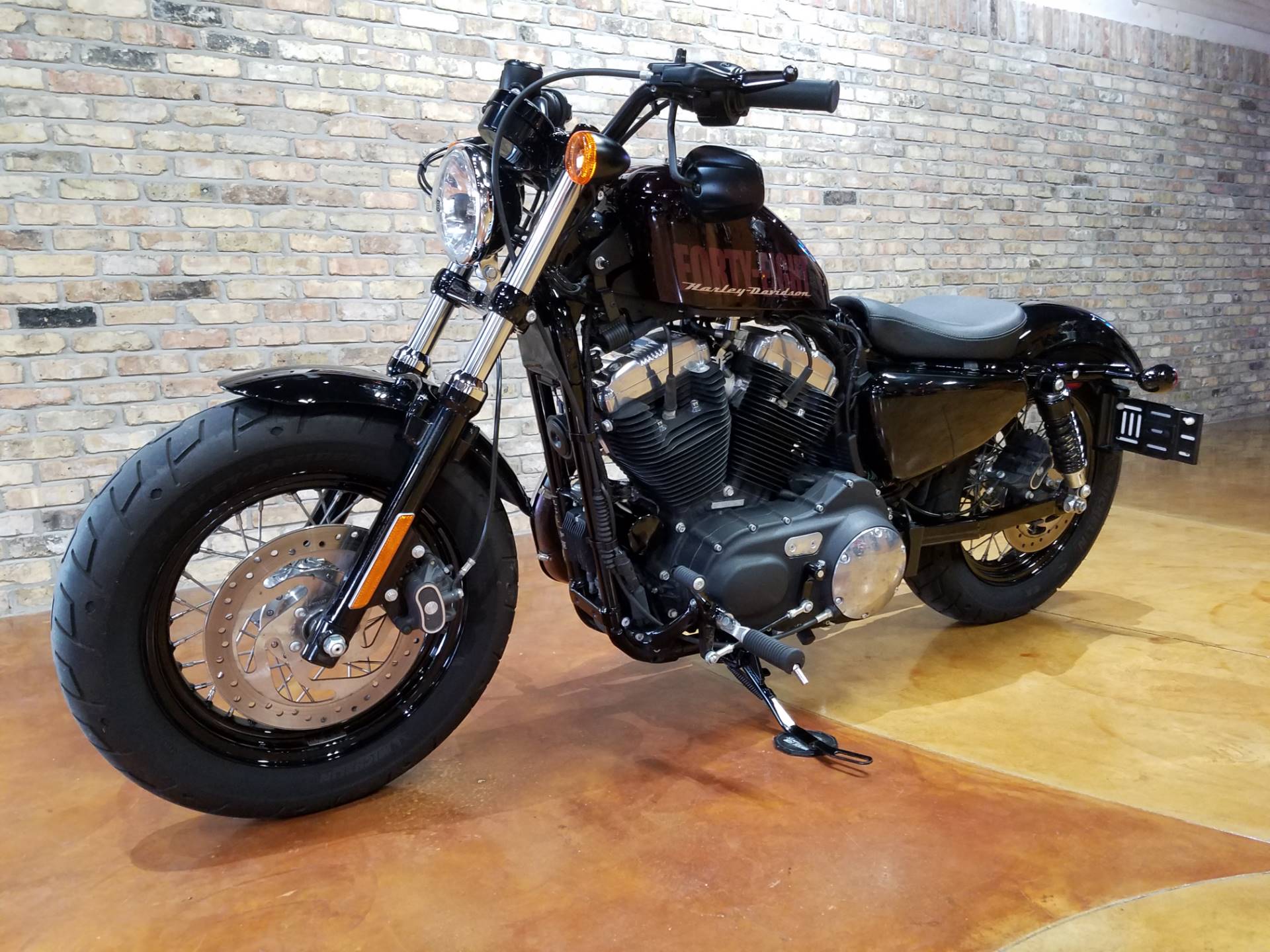 Used 2014 Harley Davidson Sportster Forty Eight Motorcycles In Big Bend Wi 4254j Blackened Cayenne Sunglo