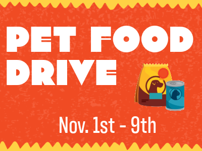 Pet Food Drive for Auggie's Pet Food Pantry