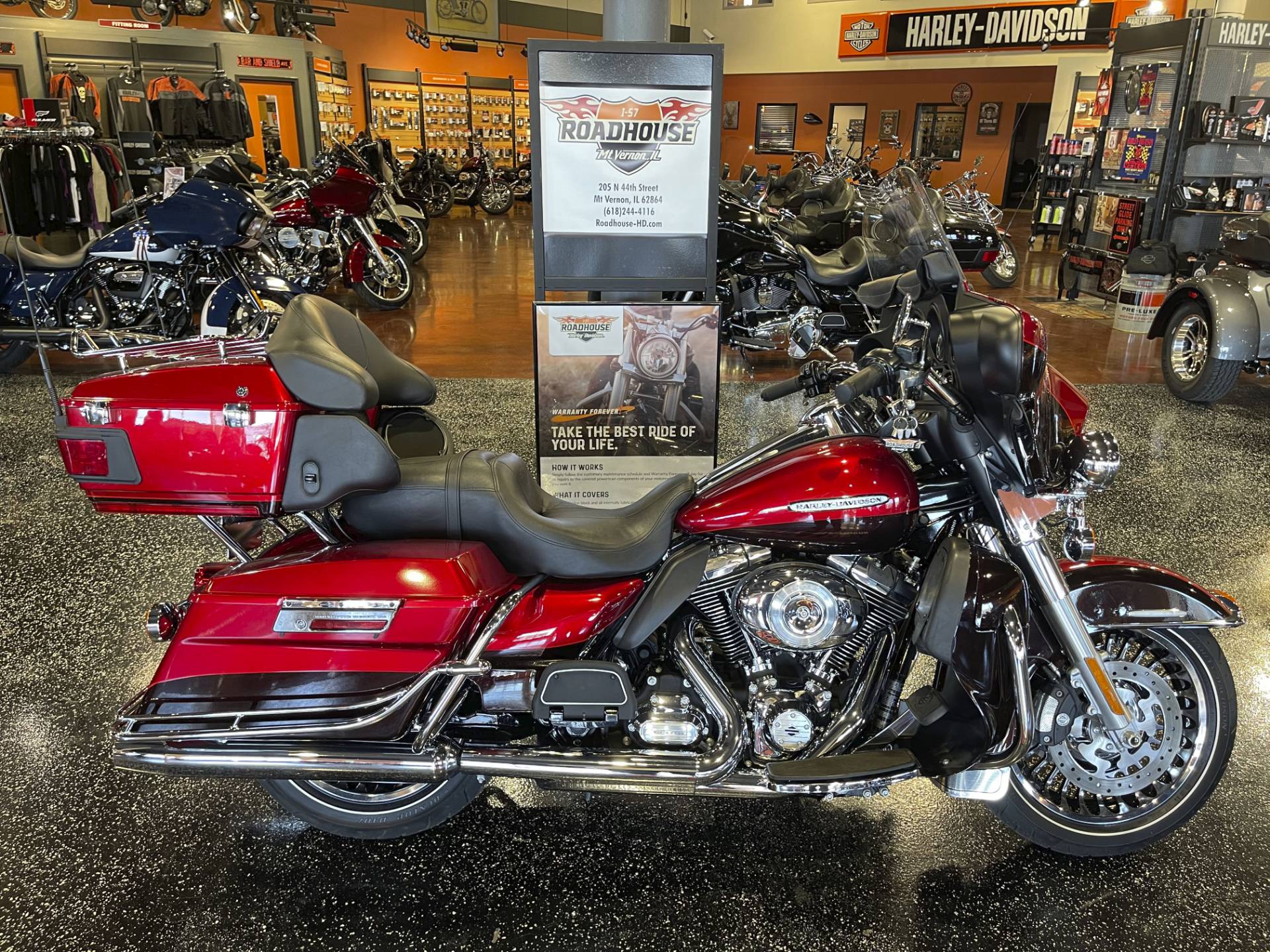 Used 2013 Harley Davidson Electra Glide Ultra Limited Ember Red Sunglo Merlot Motorcycles In Mount Vernon Il U650477