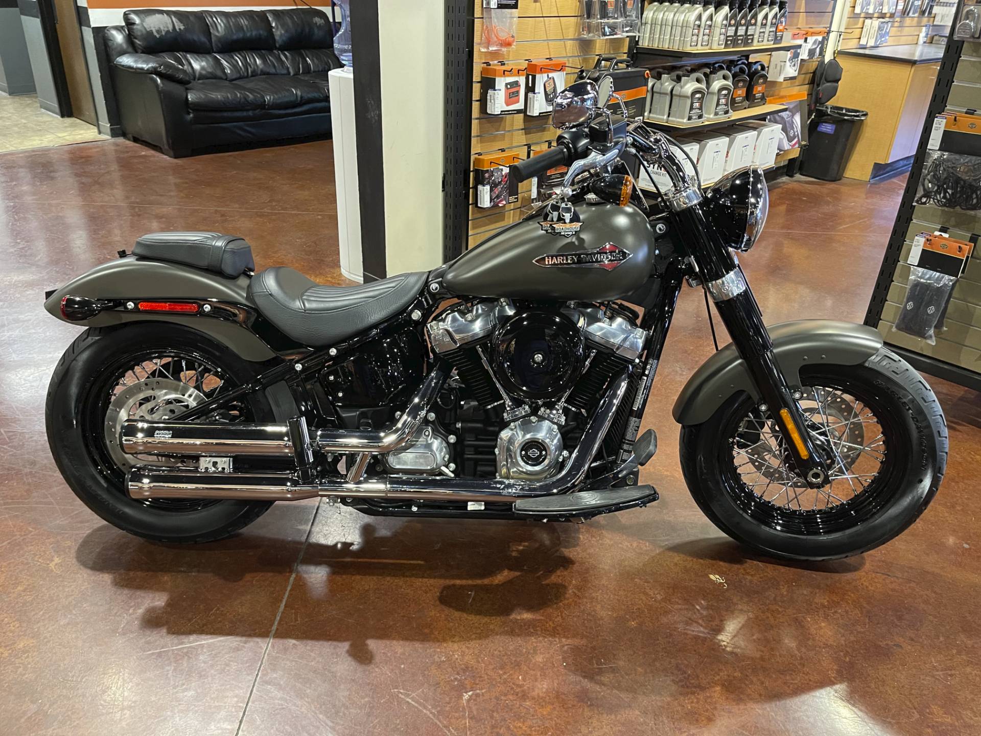 Used 2018 Harley Davidson Softail Slim 107 Industrial Gray Denim Motorcycles In Mount Vernon Il U027169