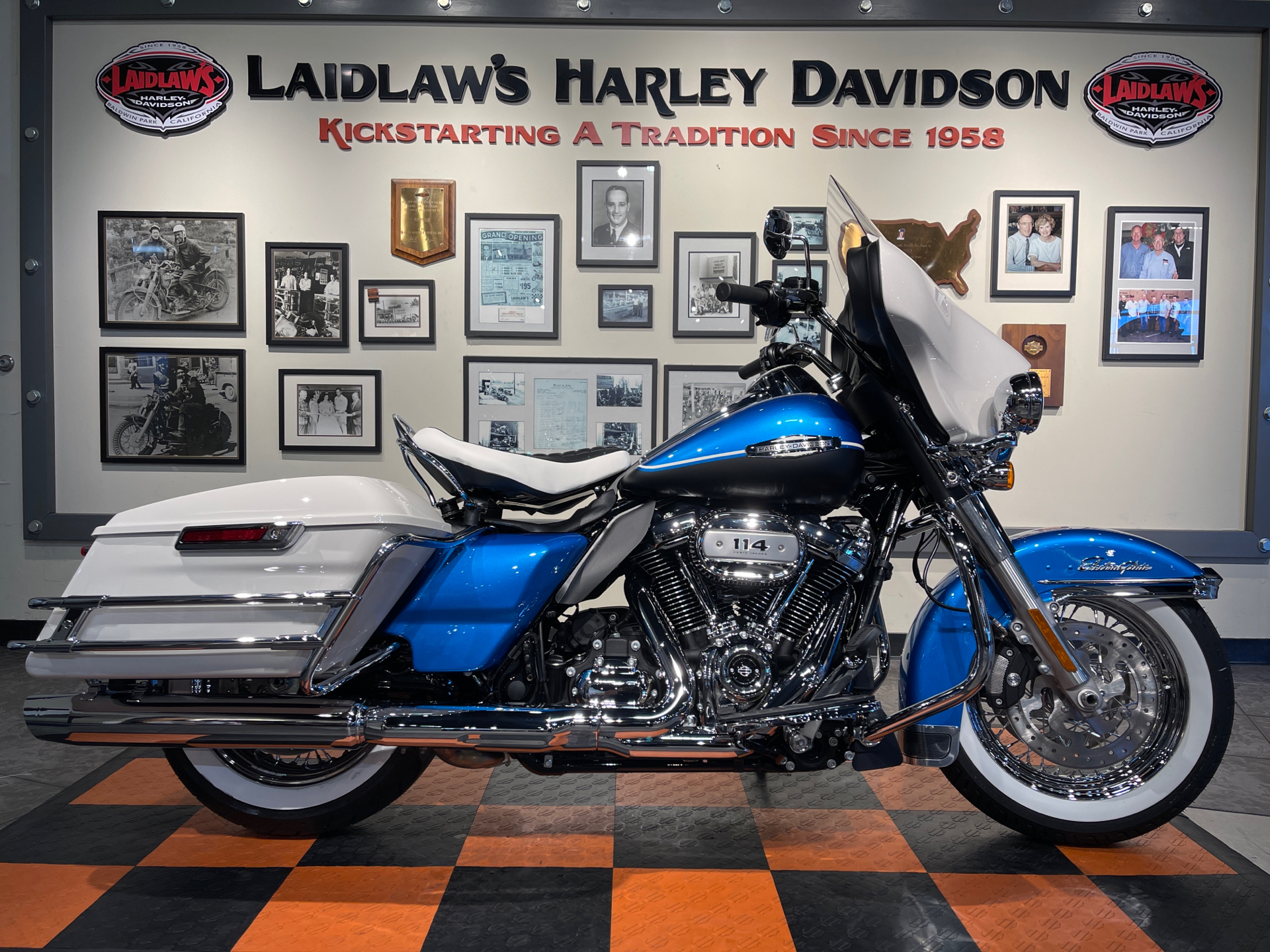 New 2021 Harley Davidson Electra Glide Revival Hi Fi Blue Birch White Baldwin Park Ca 29307