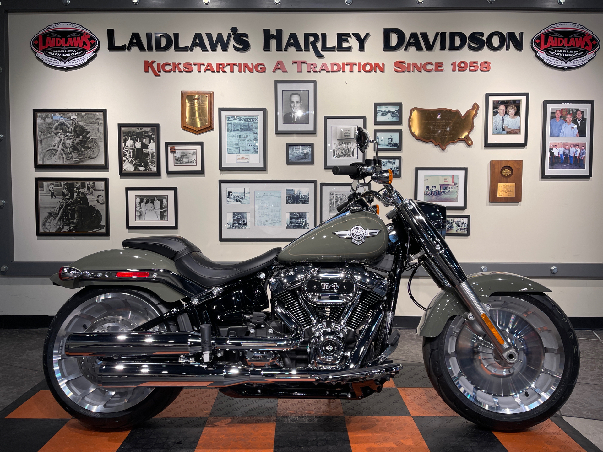New 2021 Harley Davidson Fat Boy 114 Deadwood Green Baldwin Park Ca 29104