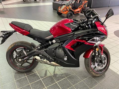 Used 2016 Kawasaki Ninja 650 | Motorcycles in Asheville NC | Candy Persimmon Red / Metallic Spark Black A29427