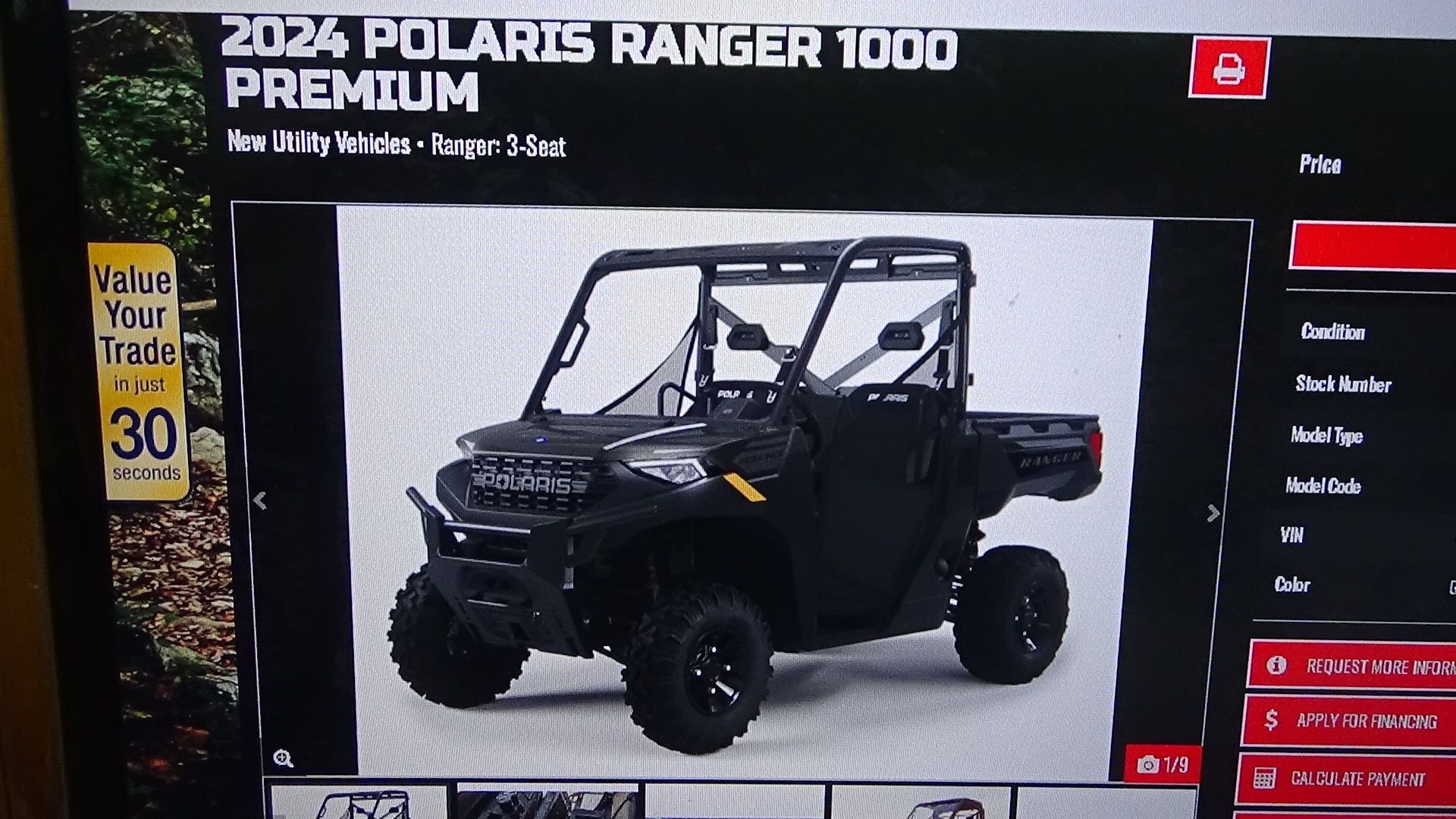 2024 Polaris Ranger 1000 Premium in Bennington, Vermont