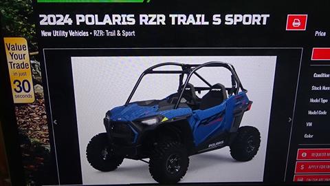 2024 Polaris RZR Trail S Sport in Bennington, Vermont