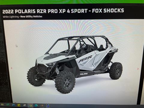 2022 Polaris RZR PRO XP 4 Sport - FOX Shocks in Rutland, Vermont - Photo 1