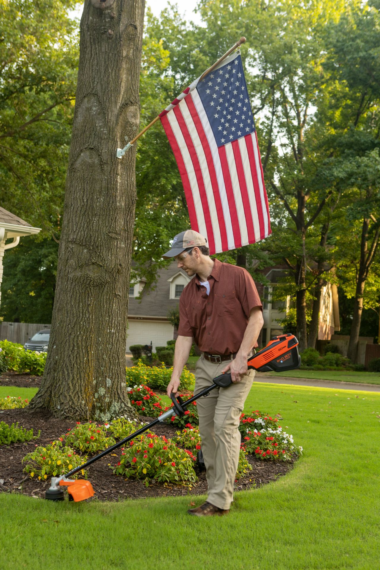 BadBoy E-Series  80V String Trimmer With 2Ah Battery in Rothschild, Wisconsin - Photo 2