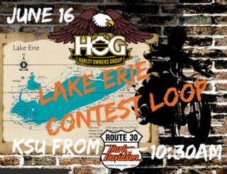 HOG Ride Contest Loop Lake Erie