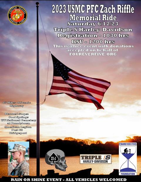 USMC PFC Zach Riffle Memorial Ride