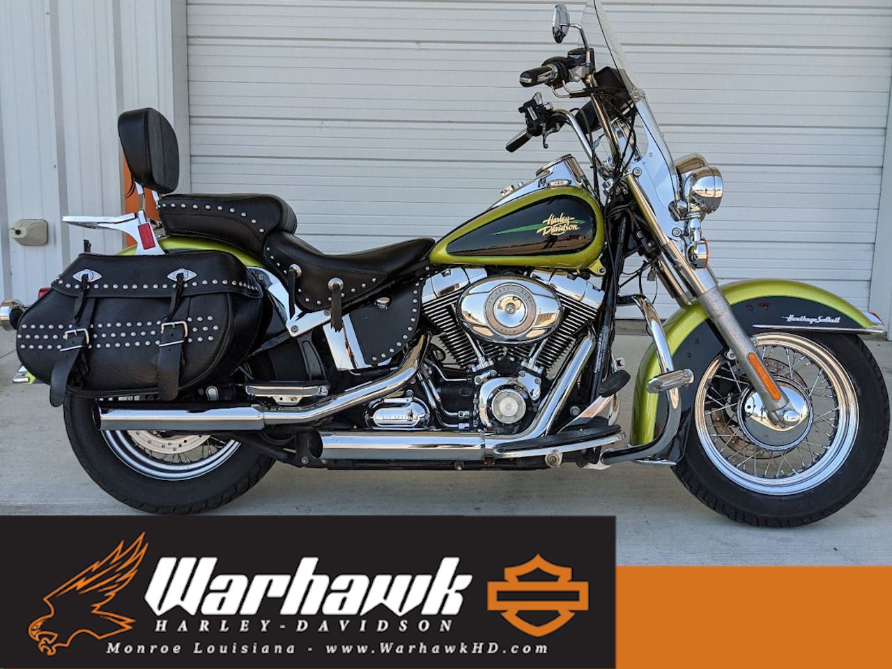 Used 2011 Harley Davidson Heritage Softail Classic Motorcycles In Monroe La U035934 Apple Green Vivid Black