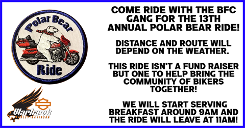 13th Annual BFC Polar Bear Ride - 12/30/23