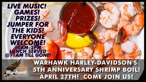 Our 5th year anniversary and Shrimp Boil 4/27/23